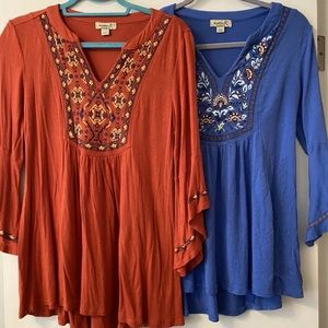 One World Women's 3/4 Wide Sleeve Rayon Top